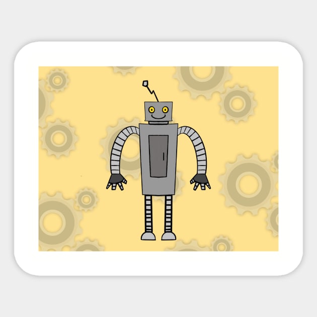 April Gear Robot Sticker by Soundtrack Alley